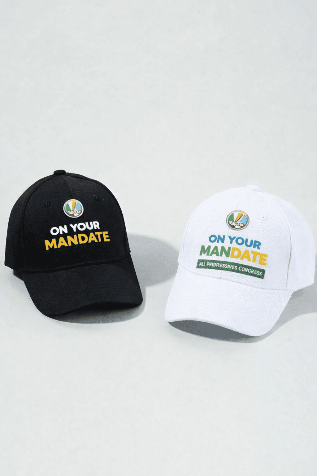 Campaign cap printed with candidate branding