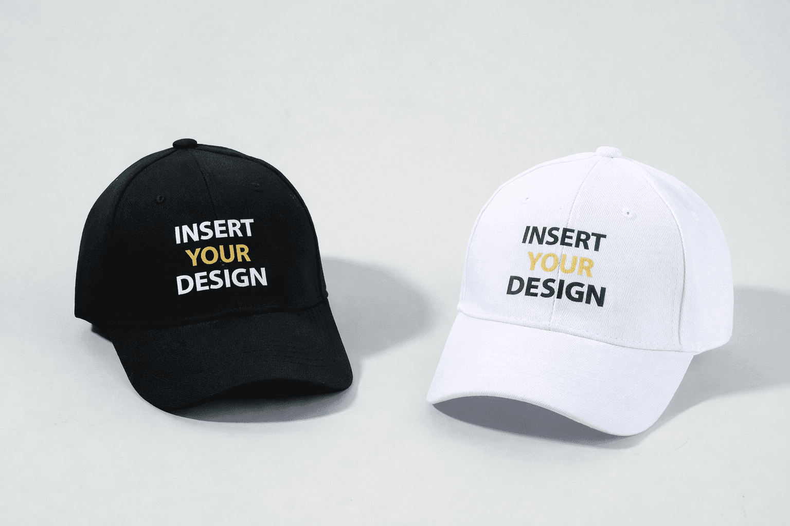 Branded baseball cap with embroidered logo