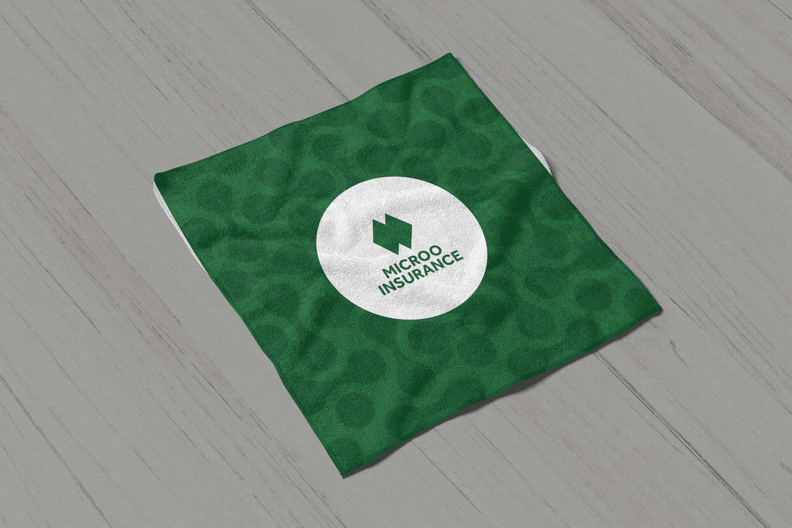 Small cotton face towel with embroidered logo