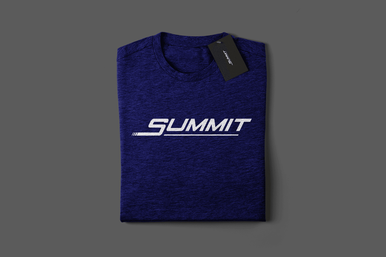 Folded cotton round neck T-shirt with printed design