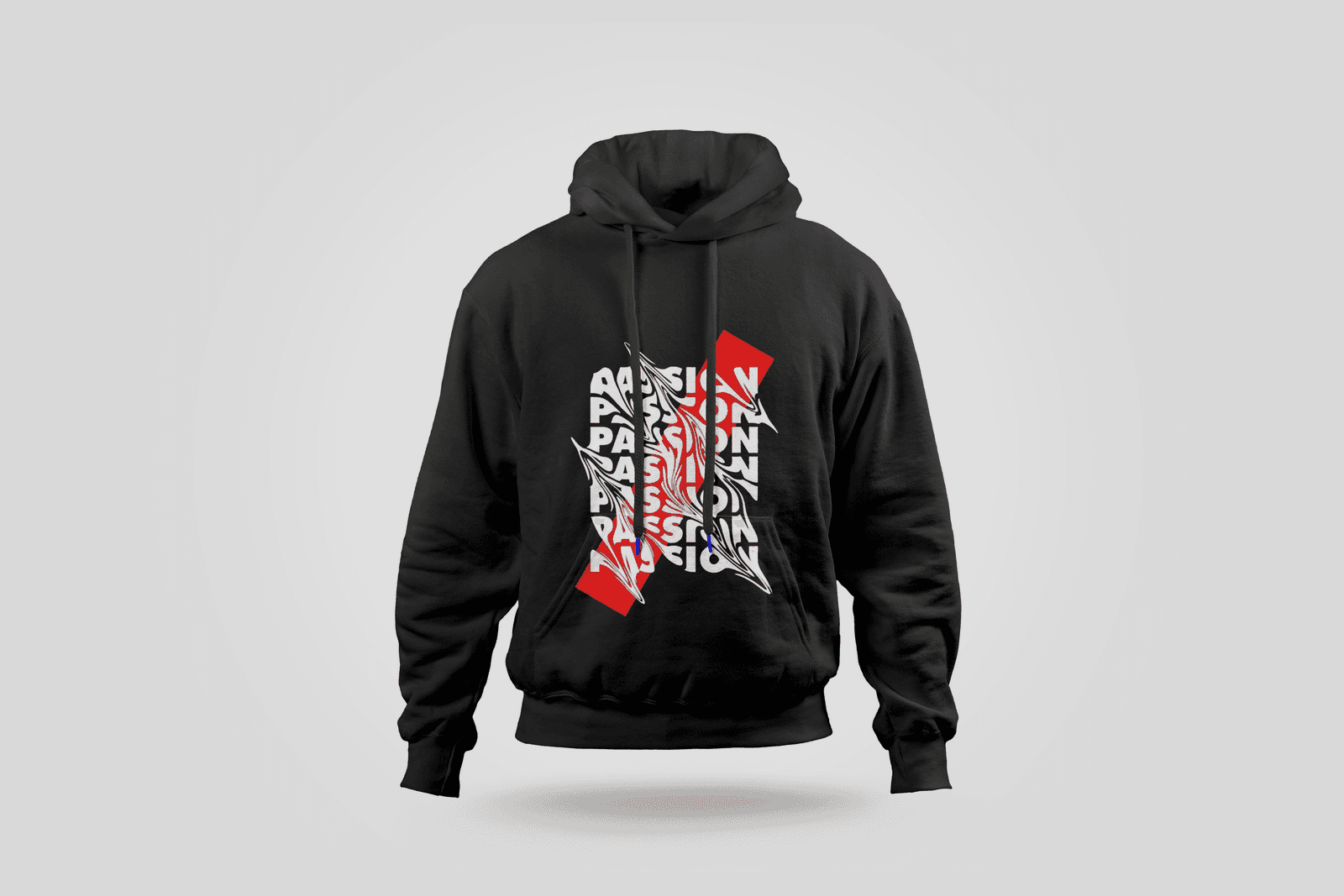 Cotton pullover hoodie with printed branding