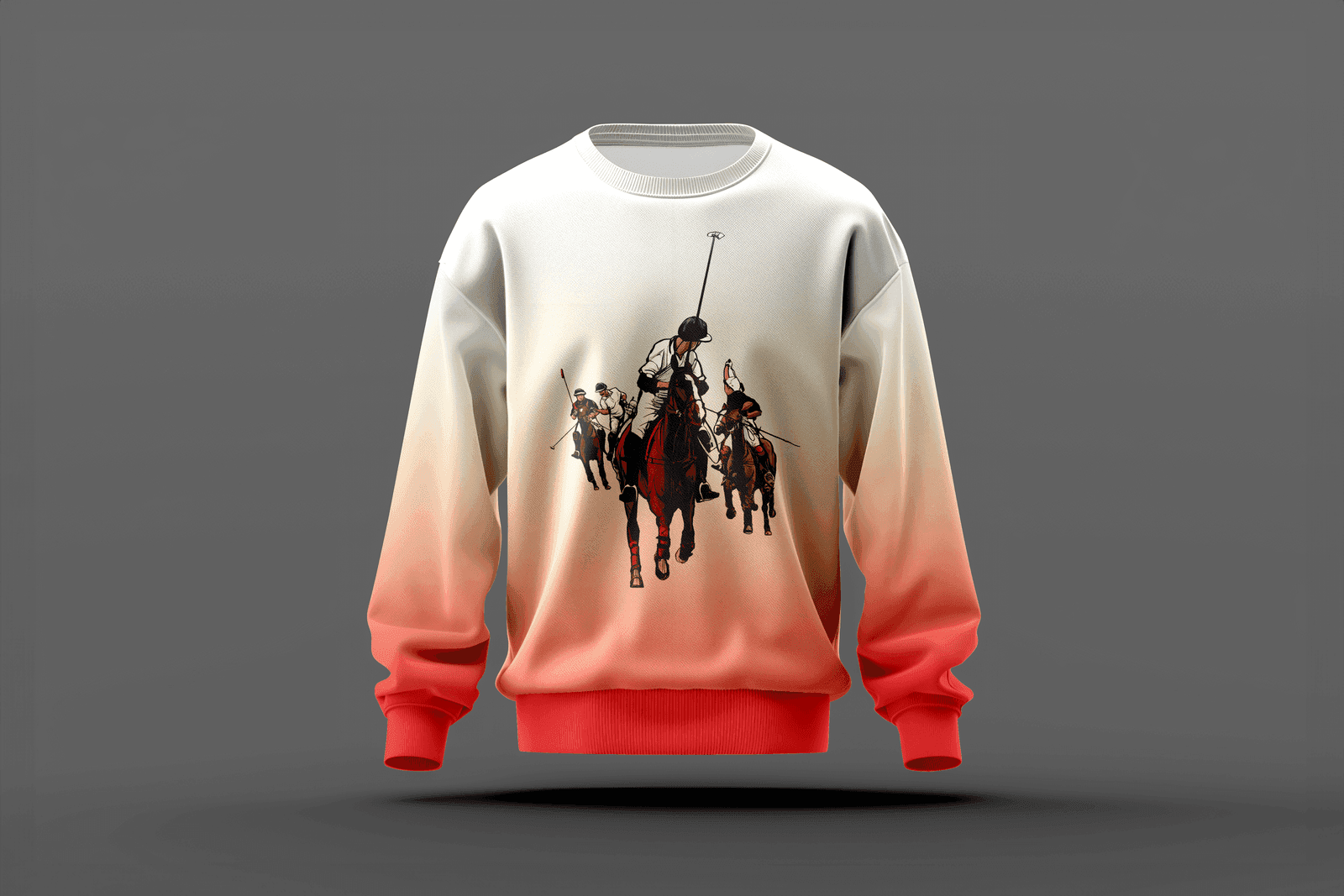 Cotton crew neck sweatshirt with printed branding