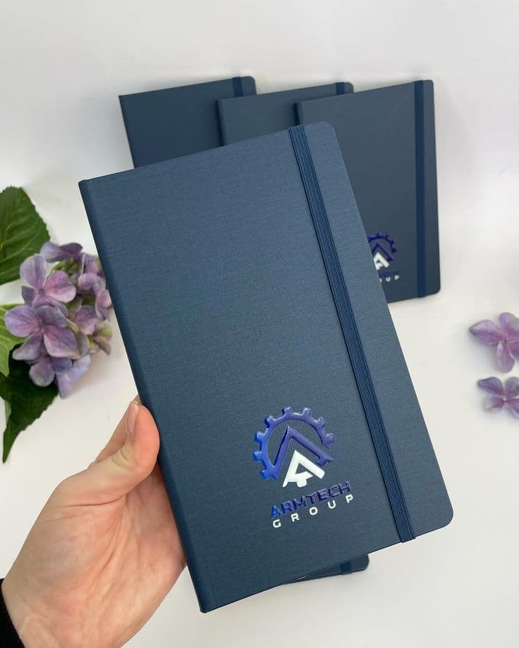 A5 journal notebook with magnetic flap and pen holder