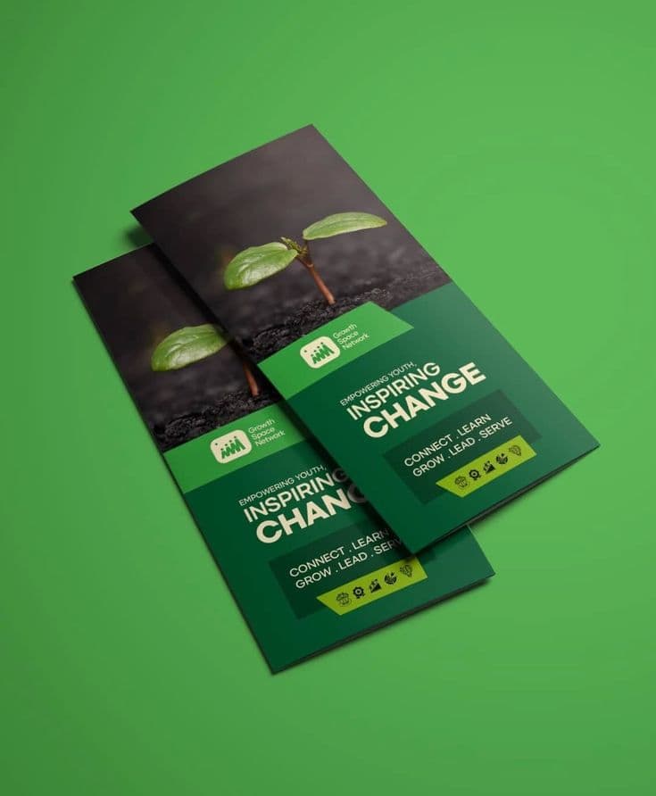Slim DL-size flyers printed in full colour