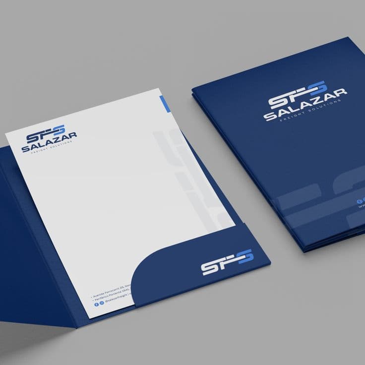 A4 presentation folder with laminated printed cover