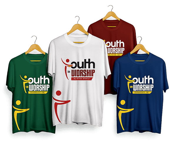 Custom printed T-shirts produced by PrintPalash