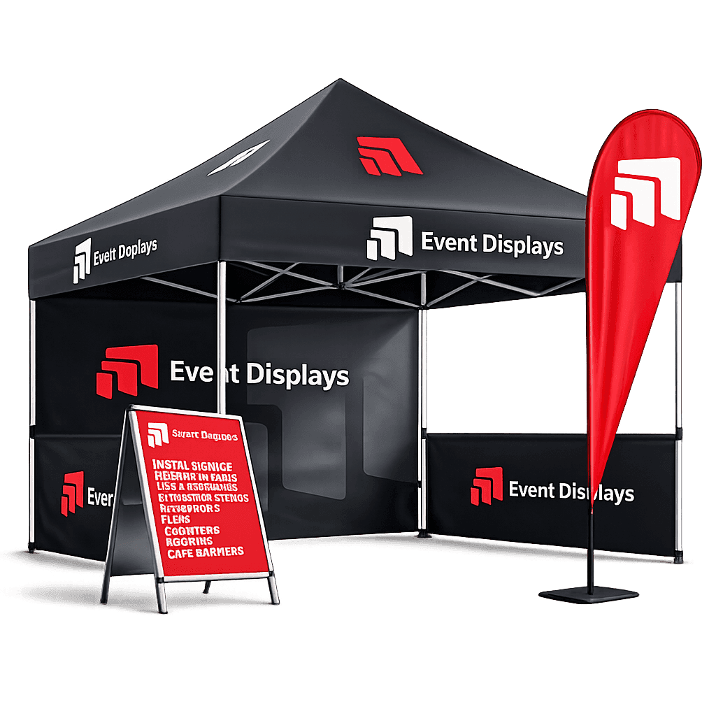 Roll-up banners and exhibition backdrop printed by PrintPalash