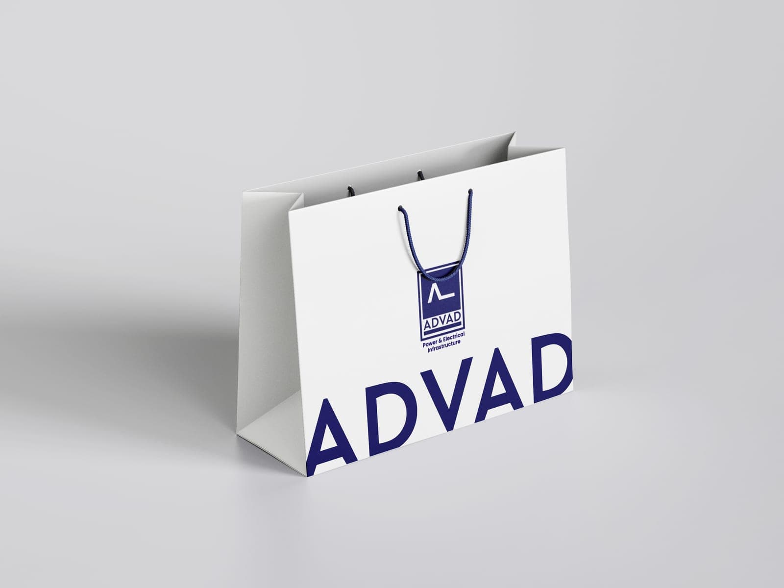 Branded A4 paper bag with rope handles