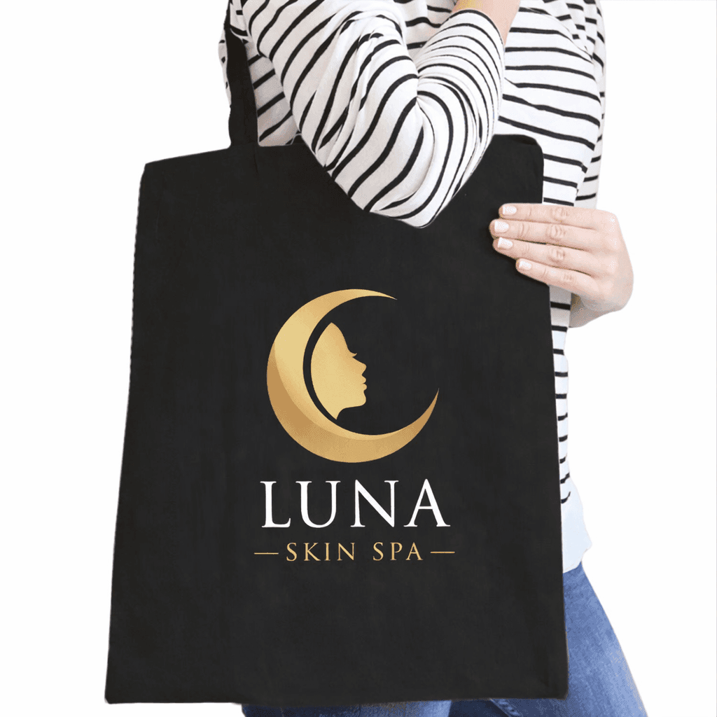 Cotton tote bag with printed branding