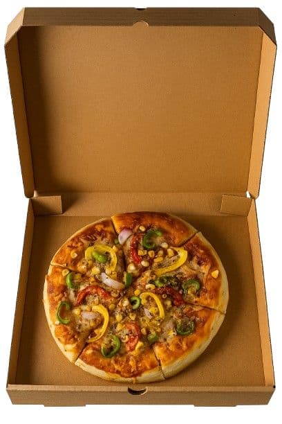 Branded corrugated pizza box